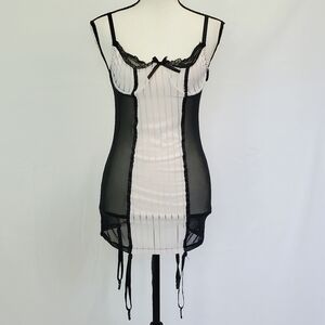 Light Pink & Black Corset Lingerie